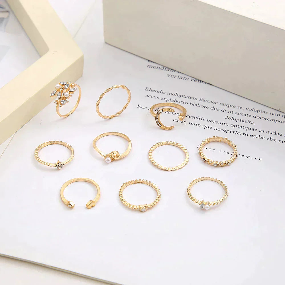 Milly's Betoverende Boheemse Ringenset van 10