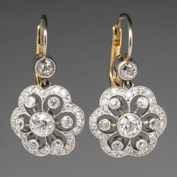 Elegante Vintage Mandala Kristallen Oorbellen
