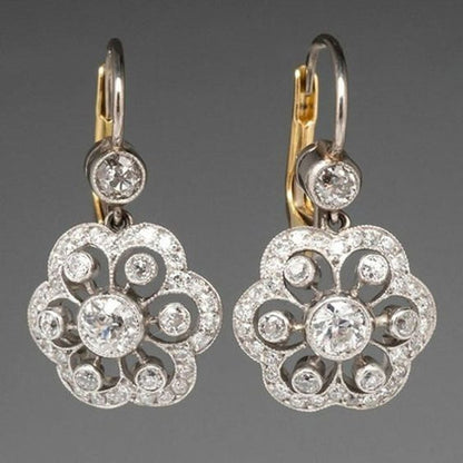 Elegante Vintage Mandala Kristallen Oorbellen